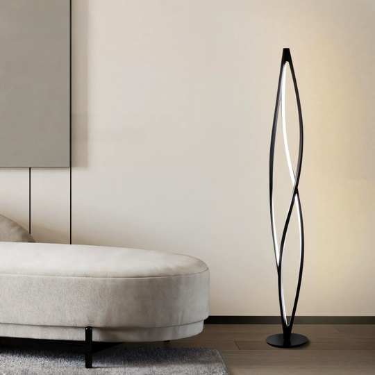 Торшер черный Zenere black 18*18*120 см, LED, ПММА, 14 Вт