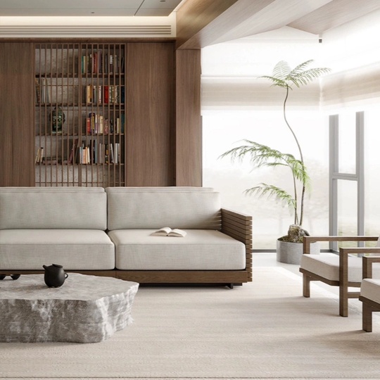 Прямой диван Sarah темный орех орех, ткань, 200*80*85 см