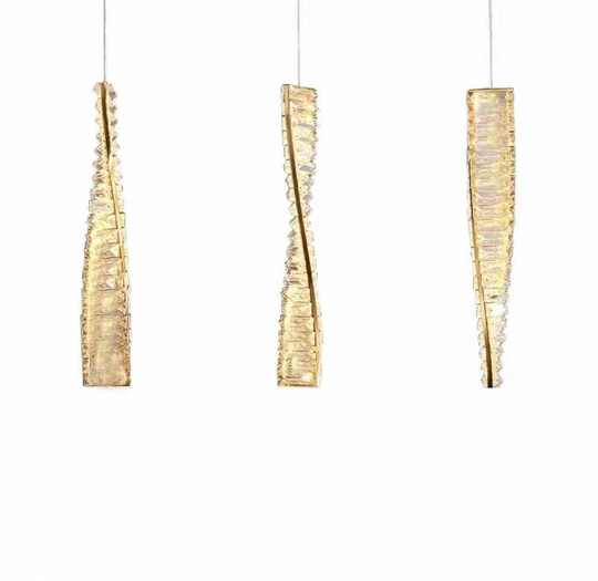 Люстра подвесная, бронза, хрусталь, LIAM 70*50 металл, LED