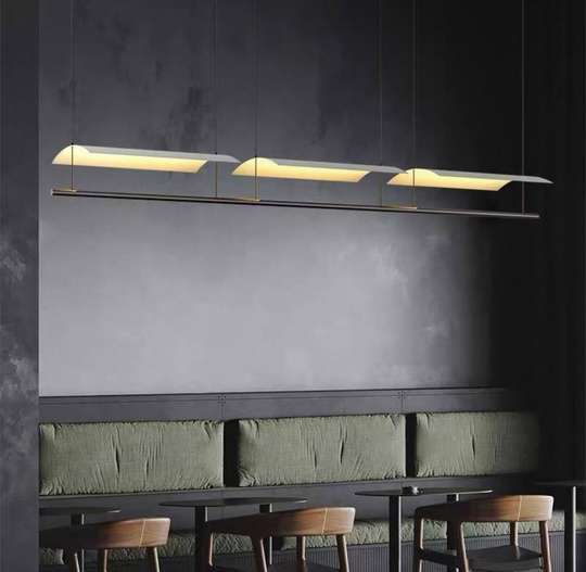 Люстра черный, белый Elysor, металл, 176*13 см, светодиодная, LED