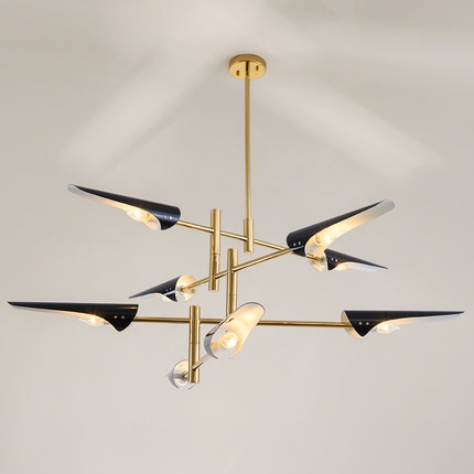 Дизайнерский светильник белый Efilora, 130*50 см, потолочный, E14, железо, железо, современный, белый