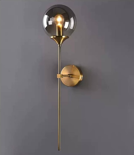 Настенный светильник LOUIS 15*60, бронза, пепельный, металл, Е27.