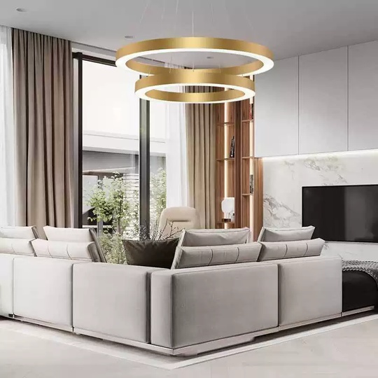 Люстра подвесная, медь, ПММА, ELLIOT 40*60 металл, LED.