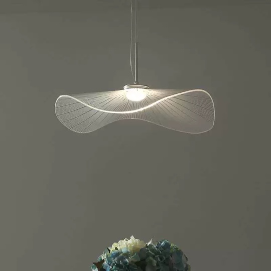 Люстра подвесная, серебро, ПММА, BENWICK 60*20, металл, LED.