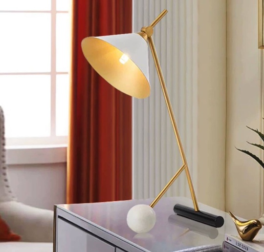 Настольная лампа FRADDY 25*53, античная бронза, мрамор, металл