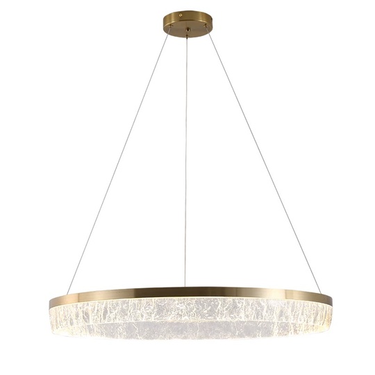 Люстра подвесная, медь, ПММА, ABDUL 40*8, металл, LED