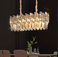 Люстра BAHAR 100*30 золото, стекло, металл, Е14.