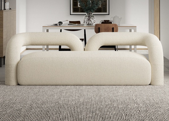 Прямой диван белый Chat Softline, нераскладной, 180х80х70