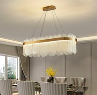 Люстра подвесная, медь, песочно-белый, стекло, GUZEL 100*27, металл, G9.