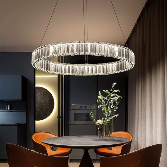 Люстра подвесная, золото, кристалл, CHIP 40*12 металл, E14.