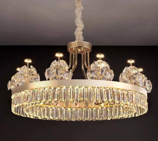 Подвесной светильник OSMAN 100*35, золотой, кристалл, металл,  LED.