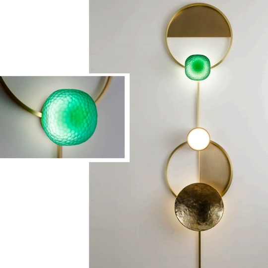 Настенный светильник медный NONA, Бра, 25*98, медь, LED.