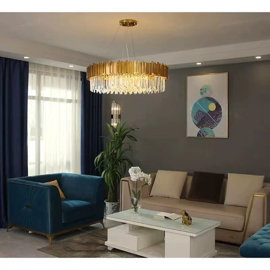 Люстра подвесная, медный, кристалл, ALICIA 80*35, металл, E14.