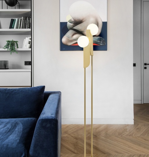 Напольный светильник золотой West Bower, E27, 30 Вт