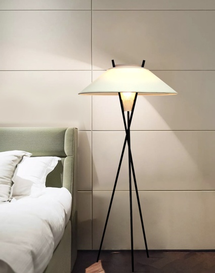 Напольный светильник черный HOGER, E27, 15 Вт