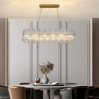 Люстра подвесная ERBIL 100*25 золото, стекло, металл, Е14.