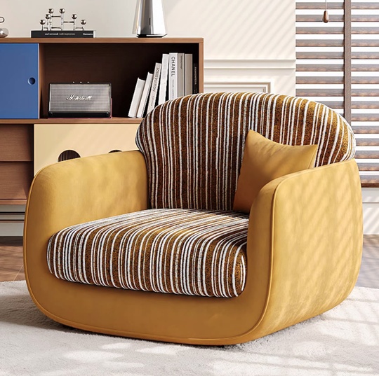 Кресло желтое Pansuo Nordic 90*78*78 см, универсальное - в стиле минимализма