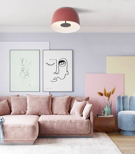 Потолочный светильник красный Avalore, металл, 41.2*19.5 см, светодиодная, LED