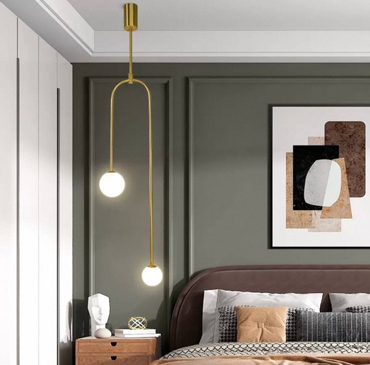 Светильник потолочный, золотой,  Elurox, металл, 23*120 см, G9