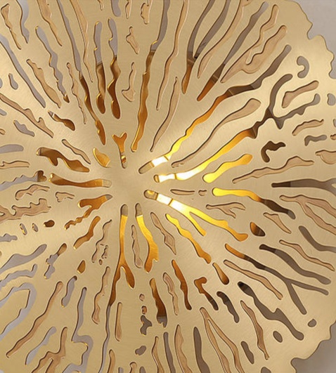 Настенный светильник из металла золотой Nordic Gols, 55*35 см, светодиодный, 7w,