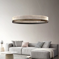 Люстра подвесная, черная, ПММА, MYLES BLACK 80*7, металл, LED