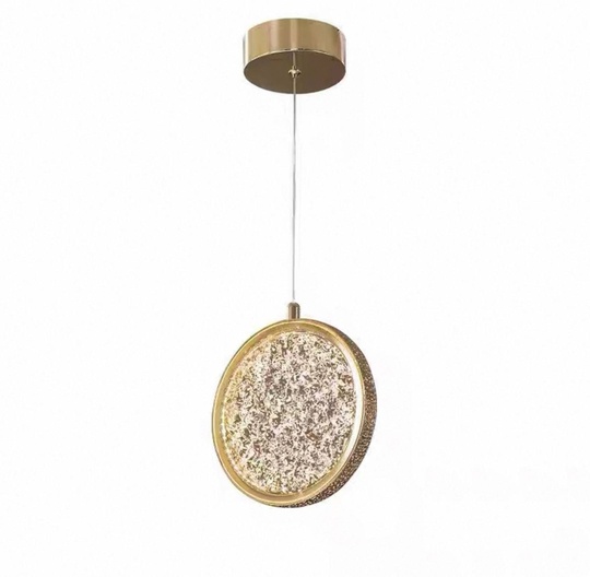 Светильник подвесной золото-серебро Elyvox, металл, 20*18 см, LED