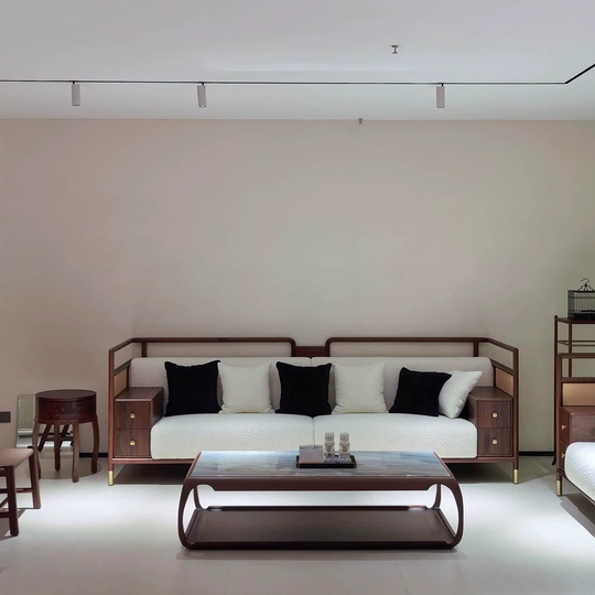 Прямой диван Amanda темный орех, ткань, 250*85*90 см