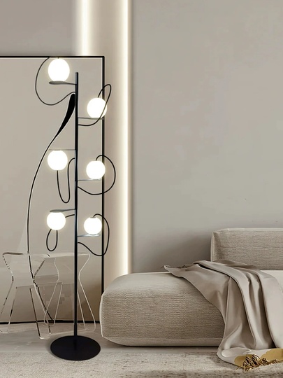 Торшер черный Elyxor, 35*165 см, LED, металл, 24 Вт