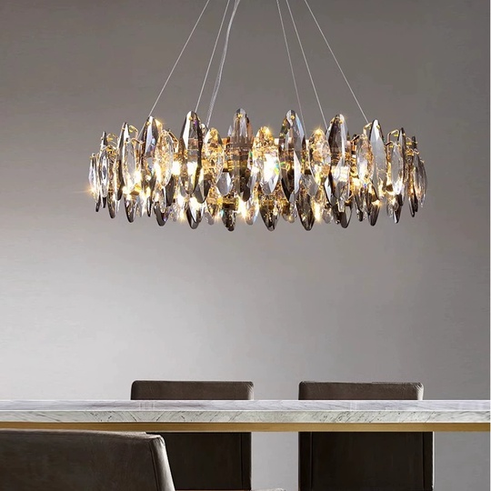 Подвесной светильник ABAZA 100*18, золотой, стекло, металл,  Е14.