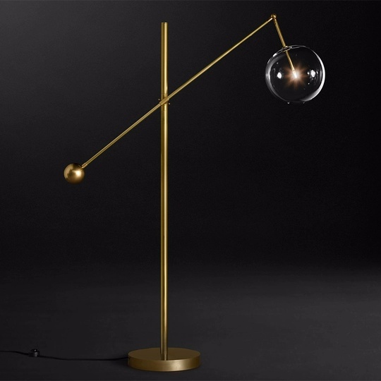 Торшер золото Dralix, 120*175 см, LED, металл, 10 Вт