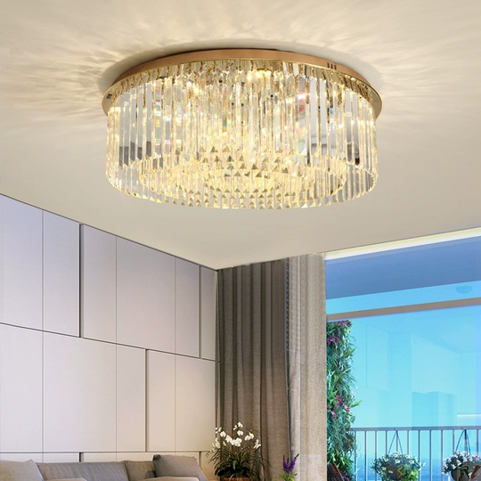 Потолочный светильник, медь, хрусталь, CINNAMON 100*20 металл, Е14.