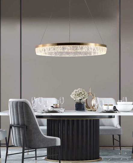 Люстра подвесная, медь, ПММА, ABDUL 80*8, металл, LED