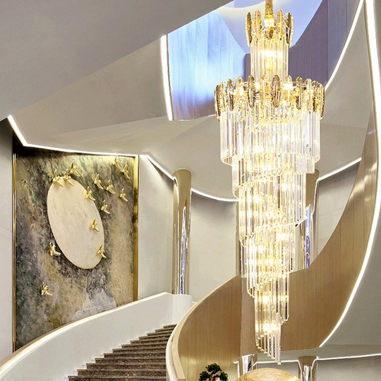 Люстра подвесная, золото, кристалл, PEACH 80*260 металл, E14.