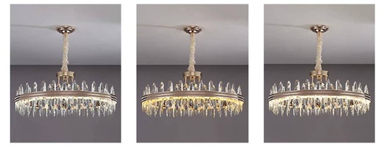 Люстра подвесная ERGEM 60*32 золото, стекло, металл, LED.