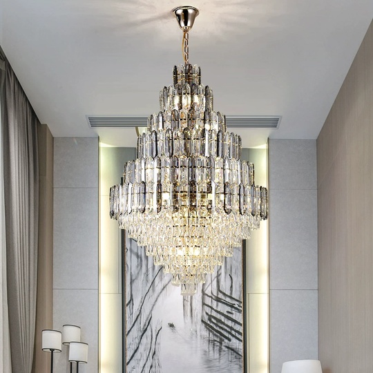 Люстра подвесная, золото, кристалл, DOMINIQUE 120*180 металл, E14.