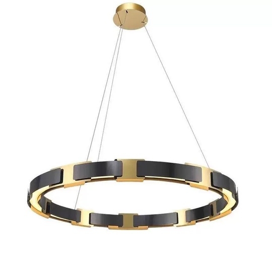Светильник подвесной золотой, черный, Elumix, металл, 80*9 см, светодиодная, LED