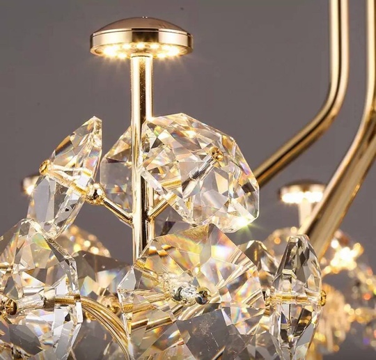 Подвесной светильник OSMAN 50*35, золотой, кристалл, металл,  LED.