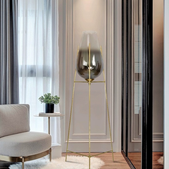 Торшер бронза Aerivex, 34*140 см, светодиодный, Е27, металл, 15 Вт