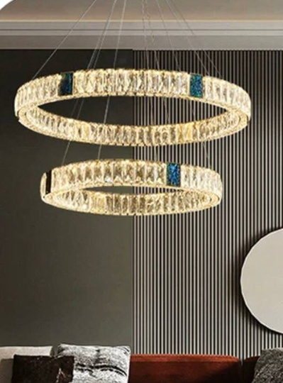 Люстра подвесная CAGDAS 80*150 бронза, кристалл, металл, LED.