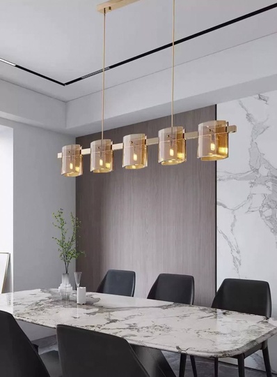 Люстра подвесная, медный, стекло, FLOWERSLOVER 120*17, металл, G9.