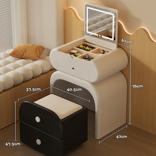 Туалетный стол кремовый Nyx, 40,5*76*42 см