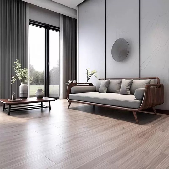 Прямой диван Roberts черный орех, ткань, 240*82*85 см