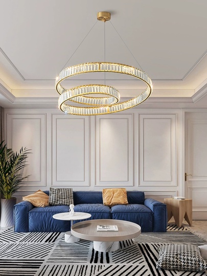 Люстра подвесная, бронза, хрусталь, ORION 100*18 металл, LED.