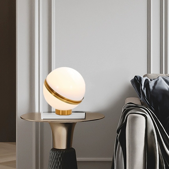 Настольная лампа CARL 38*38,  бронза, металл.