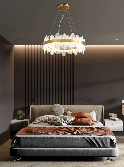 Люстра подвесная, медный, стекло, STUNNING 50*15, металл, LED.