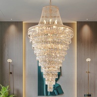 Люстра подвесная, золото, кристалл, VULCAN 120*220 металл, E14.