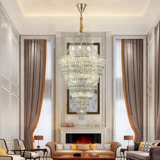 Люстра подвесная, золото, кристалл, VULCAN 120*220 металл, E14.