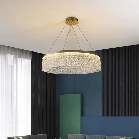 Люстра подвесная BONCUK 100*24 бронза, стекло, металл, LED.