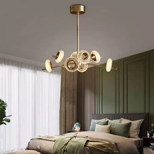 Люстра подвесная, медь, стекло, ABRAHAN 60*45, металл, LED