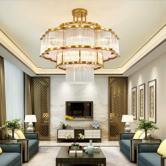 Люстра подвесная, золотой, стекло, AYDA 100*75, металл, E14.